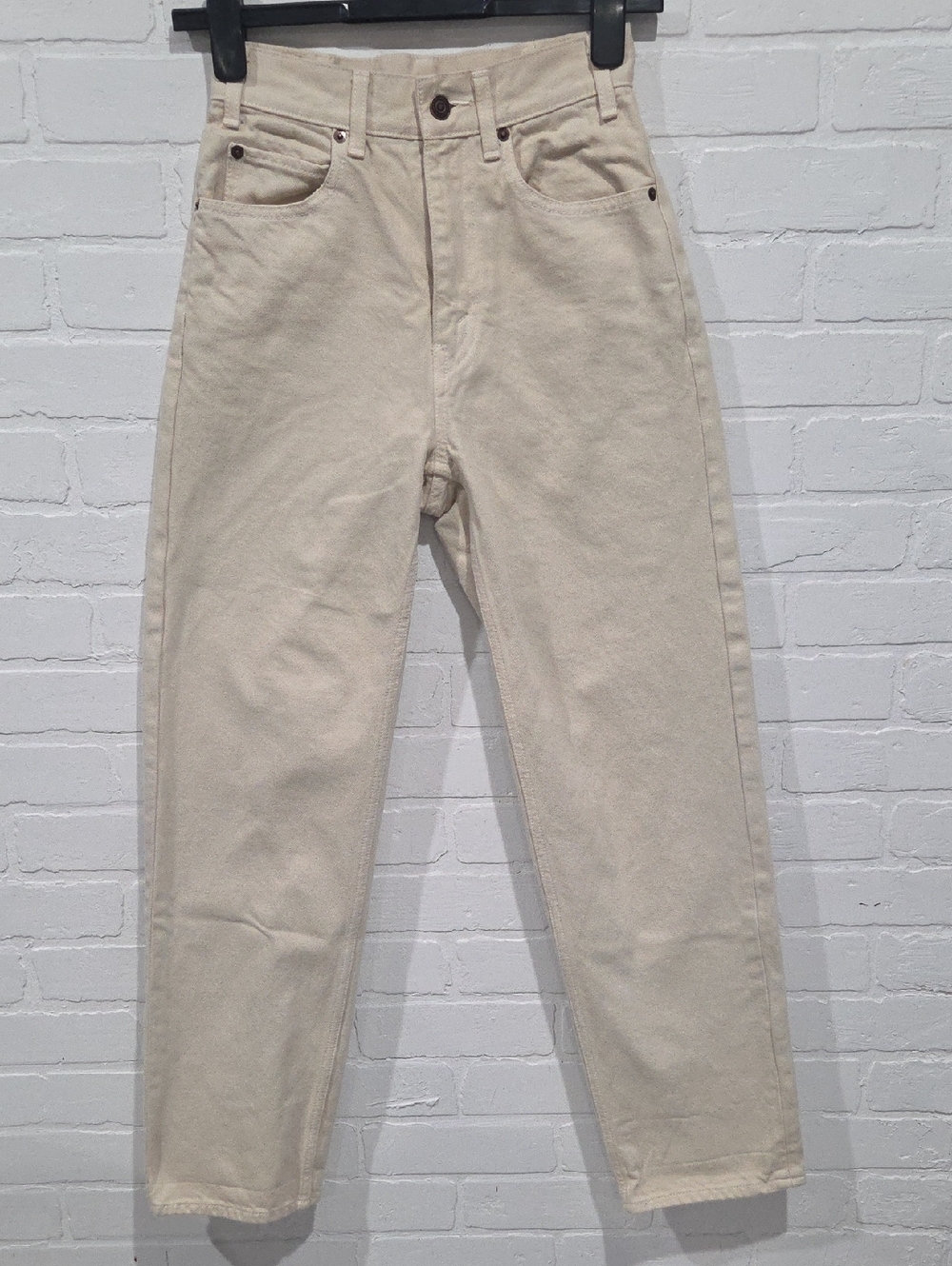 Celine Cream High-Rise Jeans
